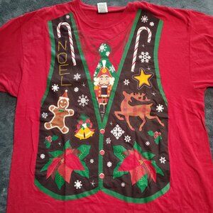 Ugly Christmas Sweater Vest - T-shirt - Fruit of the Loom - 2XL